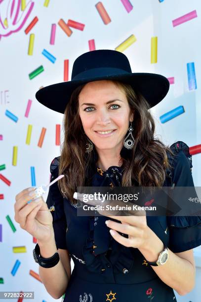 Astrid Coppens attends MAC Cosmetics Oh Sweetie Lipcolour Launch Party in Beverly Hills on June 12, 2018 in Beverly Hills, California.