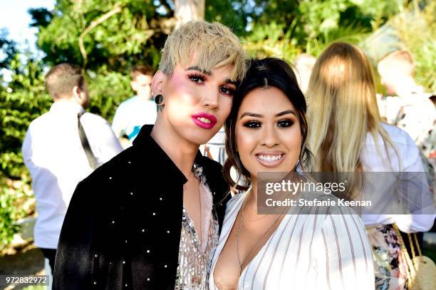 Zachary Hill and Sandra Adame attend MAC Cosmetics Oh Sweetie Lipcolour Launch Party in Beverly Hills on June 12, 2018 in Beverly Hills, California.