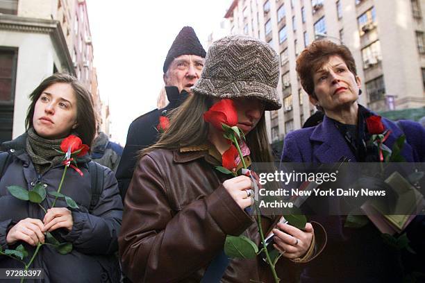 Crowd somberly remembers the victims of the infamous Triangle Shirtwaist Company fire during a memorial service held by the Hebrew Union College at...