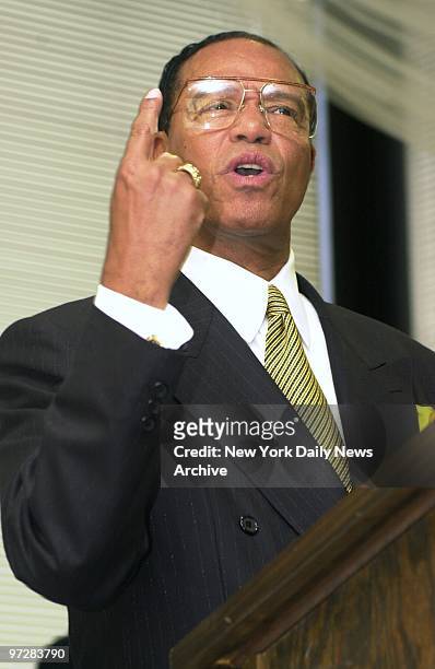 Nation of Islam leader Louis Farrakhan announces plans for a Million Family March in Washington on Oct. 16, three weeks before the presidential...