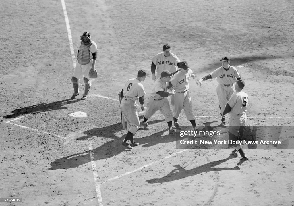 Mac's Going Great Shakes. Yankee rookie Gil McDougald, who h