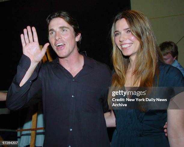 Christian Bale and wife Sibi are at the Dolby Screening Room for a special screening of the movie "Rescue Dawn." He stars in the film.