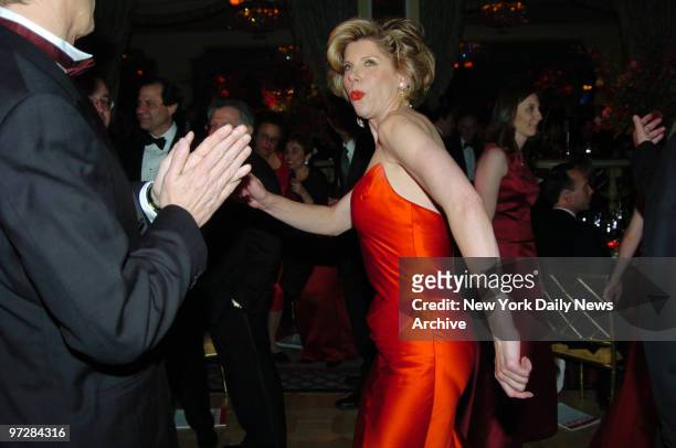 Christine Baranski dances at the Pierre Hotel during the Eighth Red Ball -- The Year's Most Romantic Evening. The Red Ball was established in 1995 by...