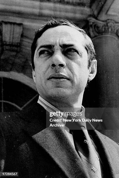 Mario Cuomo, Democratic candidate for Lt. Gov. Of New York State, at City Hall.