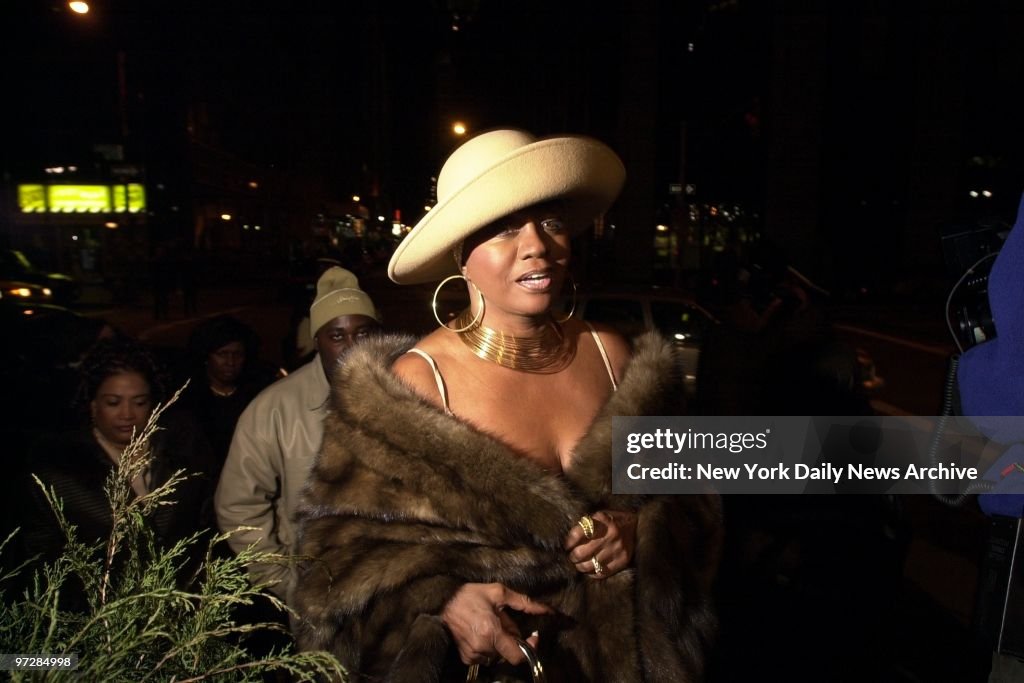 Janice Combs arrives at Bryant Park for the fall collection