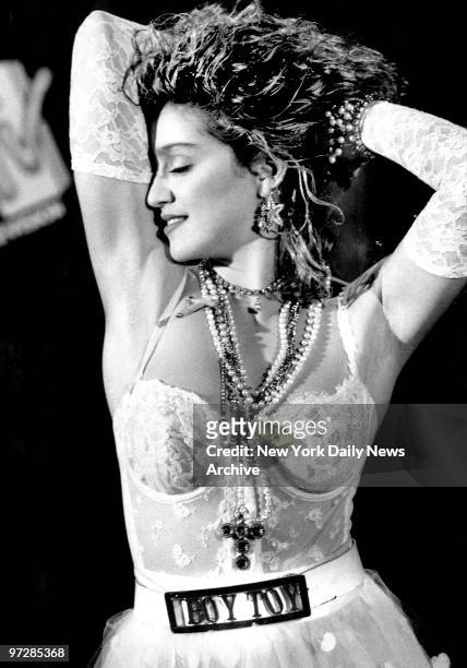 American singer Madonna performs during the MTV Video Awards, New York, September 16th 1984.