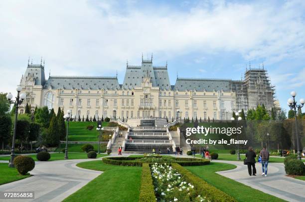 iasi, romania - october 4, 2014: the palace of culture, an edifice in iasi - iasi romania stock pictures, royalty-free photos & images