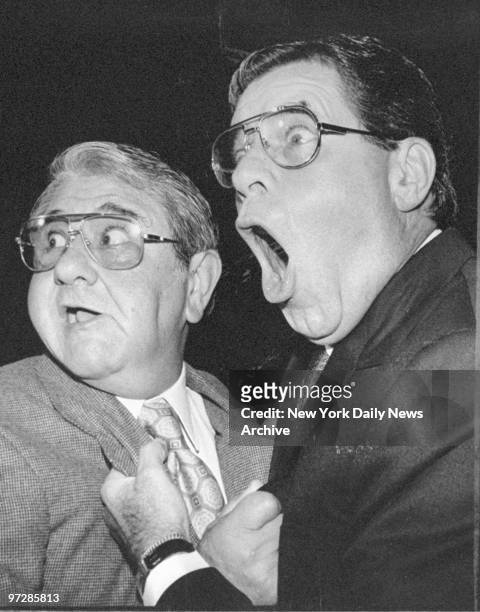 Buddy Hackett and Jerry Lewis.
