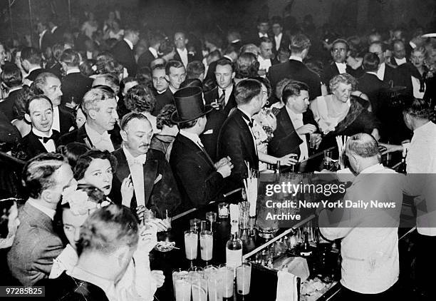 Customers during intermission at Sherry's in the Old Metropolitan Opera House.