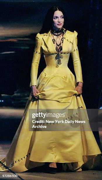 Madonna accepts award during VH1 Fashion Awards at Madison Square Garden.