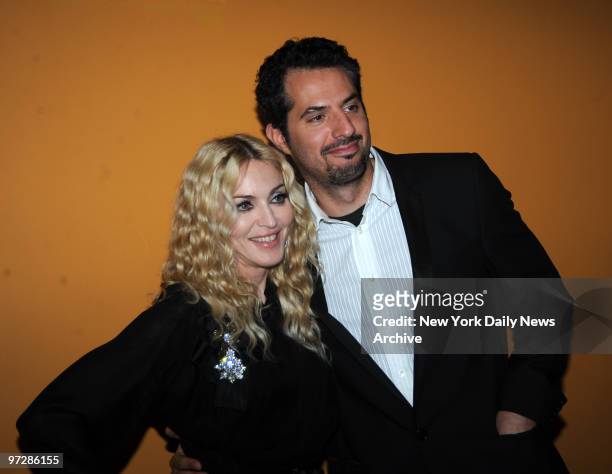 Madonna and Guy Oseary at the Cinema Society Screening ..of Madonna's " Filth And Wisdom " held at the Landmark Sunshine Theater