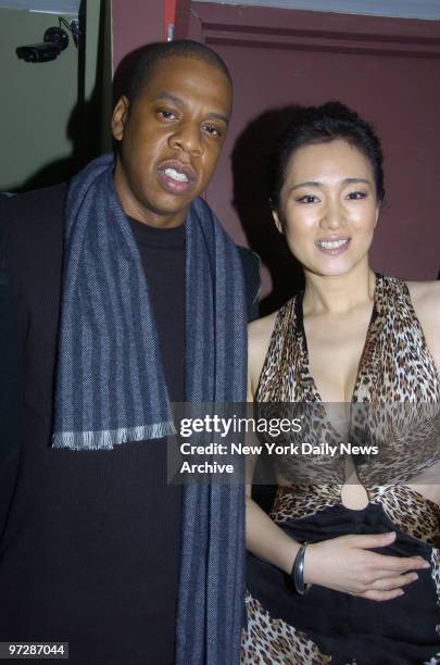 Jay-Z and Gong Li attend the after party for the movie premiere of her new film, "Hannibal Rising," at Providence in Manhattan. When asked if he was...