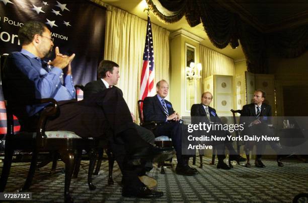 Business and civic leaders gather for a World Leadership Forum at the Pierre Hotel. Present are Richard Parsons, co-chief operating office at AOL...