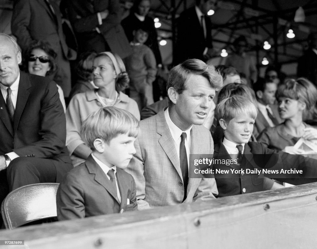 Sen. Robert Kennedy and his sons, Michael and David, are amo