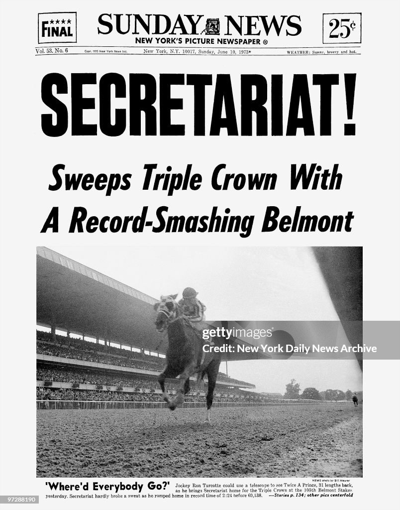 Daily News front page June 10, 1973, Headline: SECRET