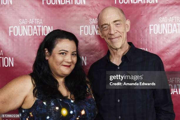 Actor J.K. Simmons and screenwriter Jenelle Riley attend the SAG-AFTRA Foundation Conversations screening of "Counterpart" at the SAG-AFTRA...