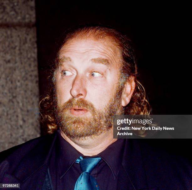 Jeffery Berry, national imperial wizard of the Knights of the Ku Klux Klan, speaks to the press after the federal court granted permission for the...