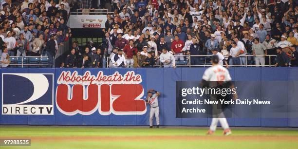 Jeffrey Maier deflects homerun ball which allows the New York Yankees to tie game 4-4 against the Baltimore Orioles. The Yankees would eventually...