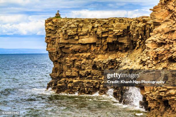 pokeshaw rock in new brunswick - bathurst new brunswick stock pictures, royalty-free photos & images