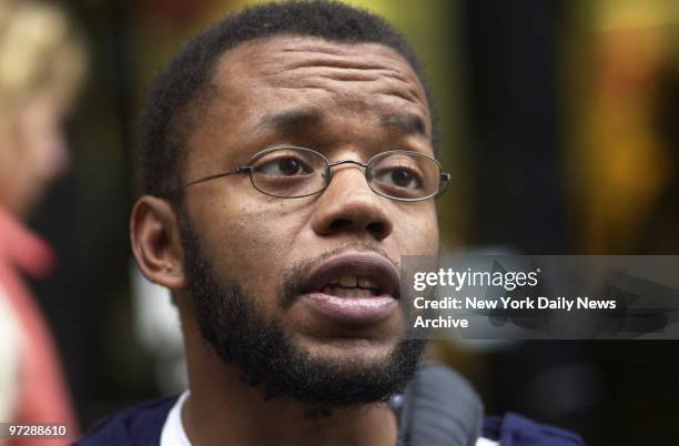 Former New York Times reporter Jayson Blair, whose fraudulent reporting kicked off a journalistic storm, on Astor Place in Greenwich Village.