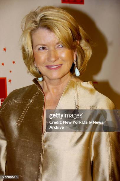 Martha Stewart arrives for the Time 100 dinner, celebrating Time magazine's 100 most influential people in the world, at the Time Warner Center.