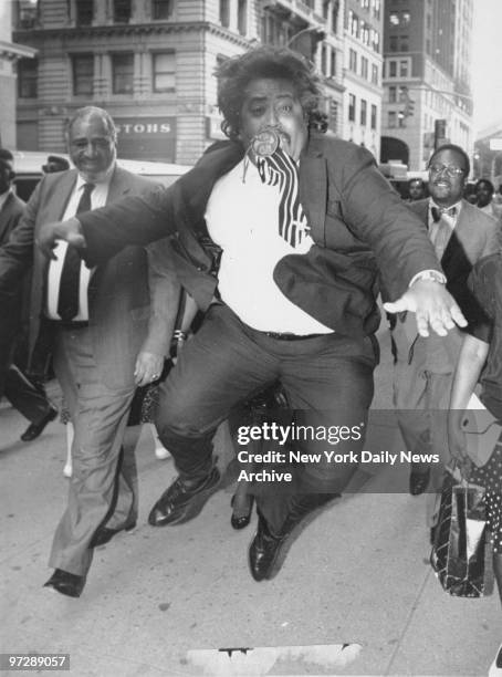 The Rev. Al Sharpton celebrates sentencing of Joey Fama and Keith Mondello for the murder of Yusef Hawkins outside a Brooklyn Court.