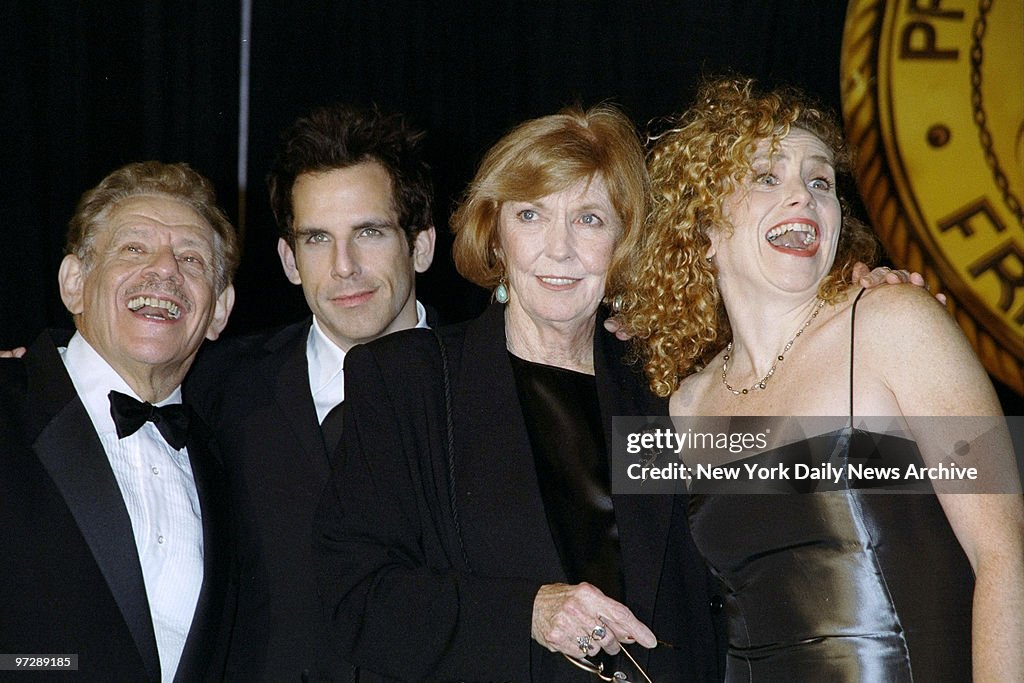 Jerry Stiller, son Ben Stiller, wife Anne Meara and daughter