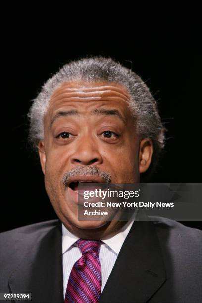 The Rev. Al Sharpton is at Unitel Studios on W. 57th St. Where made a television appearance to speak about his recent discovery that he has ancestors...