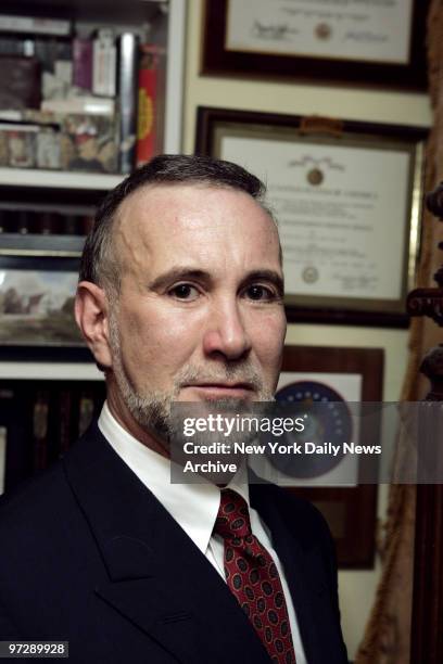 Manhattan businessman and author Allan Starkie, the half brother of Peter Braunstein, in his Upper East Side home. Starkie and Braunstein share a...