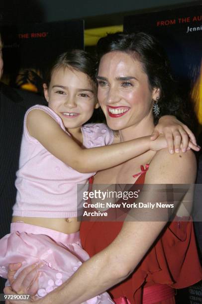 Jennifer Connelly holds little Ariel Gade at the Clearview Chelsea West Cinema on W. 23rd St. Before the world premiere of "Dark Water." They star in...