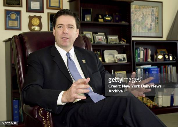 Manhattan U.S. Attorney James Comey during an interview wirth the Daily News.