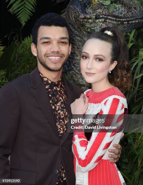 Actor Justice Smith attends the premiere of Universal Pictures and Amblin Entertainment's "Jurassic World: Fallen Kingdom" at Walt Disney Concert...