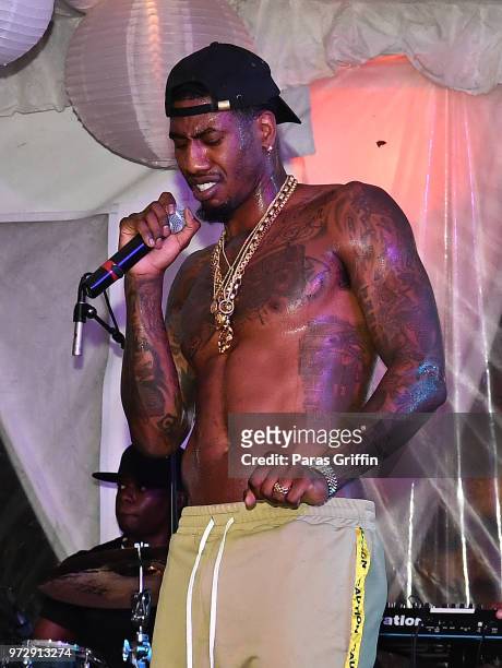 Iman Shumpert performs onstage during ATL Live On The Park at Park Tavern on June 12, 2018 in Atlanta, Georgia.