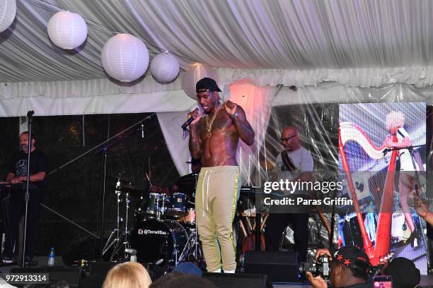 Iman Shumpert performs onstage during ATL Live On The Park at Park Tavern on June 12, 2018 in Atlanta, Georgia.