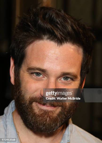 Colin Donnell visits Melissa Benoist backstage after her Opening Night debut in 'Beautiful-The Carole King Musical' at the Stephen Sondheim on June...