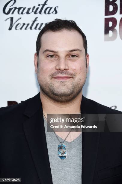 Actor Max Adler arrives at the Los Angeles premiere of "Billy Boy" at the Laemmle Music Hall on June 12, 2018 in Beverly Hills, California.