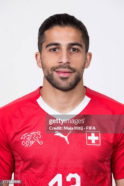 Ricardo Rodriguez of Switzerland poses for a portrait during the ...