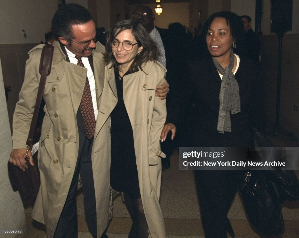 Margaret Rattay Margaret Ratner leaves court with friends happy after her case with ...