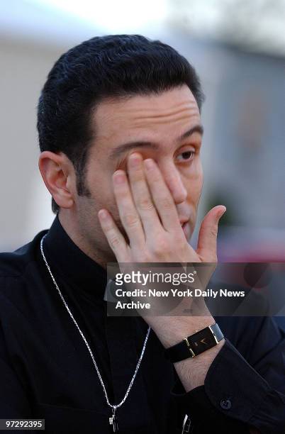 The Rev. Salvador Marquez-Munoz, of St. Barbara Catholic Church in DeQueen, Ark., wipes his eye as he speaks of Paula Mendez, who allegedly killed...