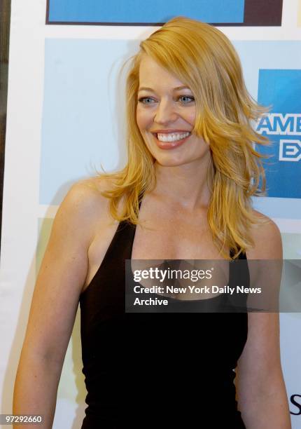 Jeri Ryan arrives at the Tribeca Performing Arts Center for the world premiere of the movie "Down With Love," which kicks off the 2nd annual Tribeca...