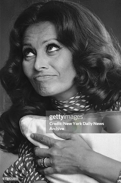 Sophia Loren in New York promoting her film "A Special Day" .