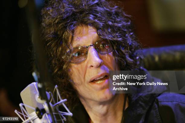 Shock jock Howard Stern launches his new radio show on Sirius Satellite Radio at their Sixth Ave. Studio.