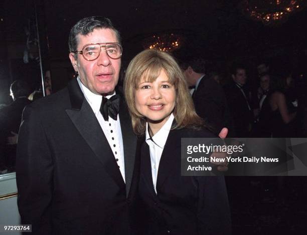 Jerry Lewis and Pia Zadora are on hand at a concert performance at the Plaza Hotel of the play "Fairy Tale.",