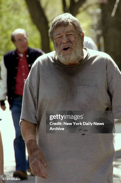 Jerry Lewis is on the set at Central Park West and W. 90th St. In Central Park to film a scene for an upcoming episode of "Law and Order: Special...