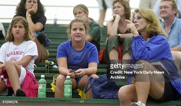 Caroline Kennedy Schlossberg and her daughters, Rose and Tatiana, take in the Hampton Classic Horse Show in Bridgehampton, L.I., on the Labor Day...