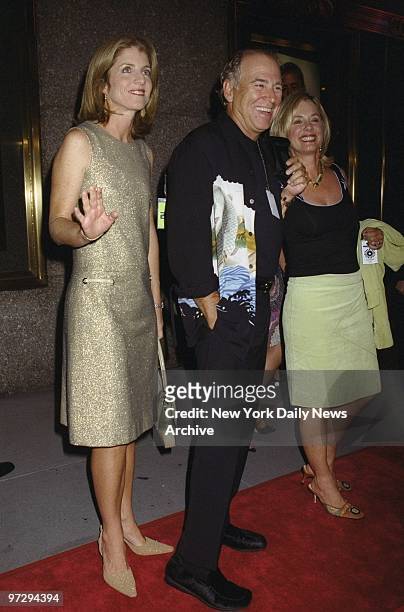 Caroline Kennedy Schlossberg, Jimmy Buffet and wife Jane Slagsvol arrive at Radio City Music Hall for a Democratic National Committee fund-raiser.