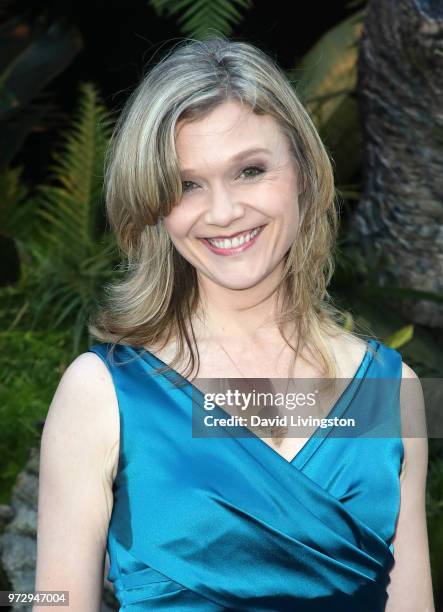 Actress Ariana Richards attends the premiere of Universal Pictures and Amblin Entertainment's "Jurassic World: Fallen Kingdom" at Walt Disney Concert...