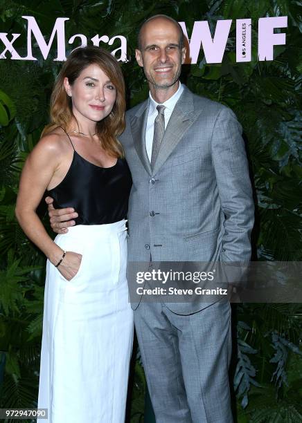 Sasha Alexander, Edoardo Ponti arrives at the Max Mara WIF Face Of The Future at Chateau Marmont on June 12, 2018 in Los Angeles, California.