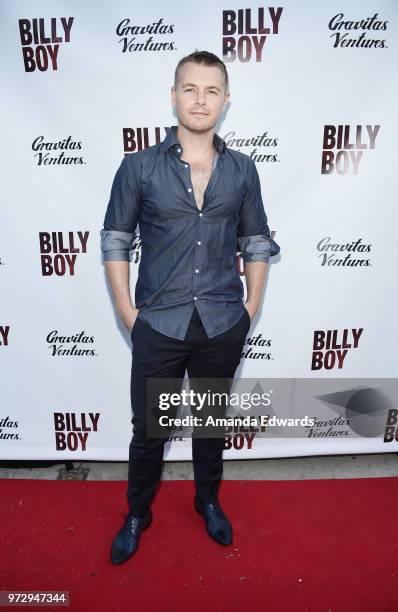 Actor Rick Cosnett arrives at the Los Angeles premiere of "Billy Boy" at the Laemmle Music Hall on June 12, 2018 in Beverly Hills, California.