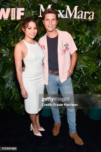 Ronen Rubinstein and guest attend the Max Mara Celebration for Alexandra Shipp, 2018 Women In Film Max Mara Face Of The Future Award Recipient at...